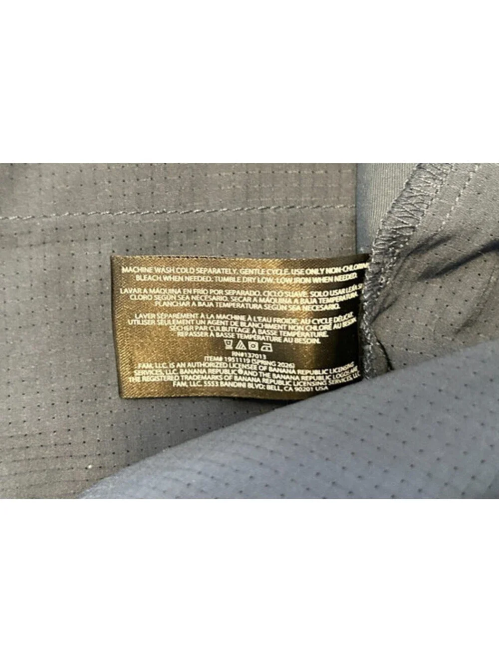 Banana Republic Men's 38x32 Flat Front Tech Pants Blue Polyester